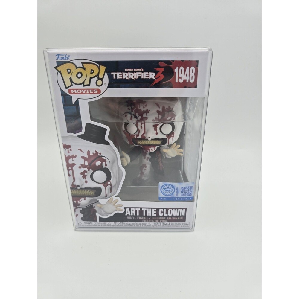 Funko Pop! Terrifier 3 - Art The Clown (Bloody) #1948 EE Exclusive w/ Protector